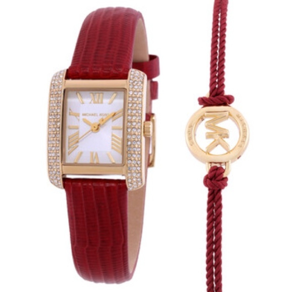 Emery Quartz Crystal White Dial Ladies Watch and Bracelet